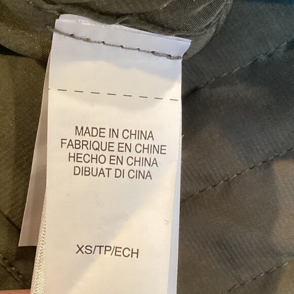 Lucky Brand Lightweight Full Zip Quilted Crop Jacket 2 Pocket Sz XS Green 198B - Picture 8 of 10